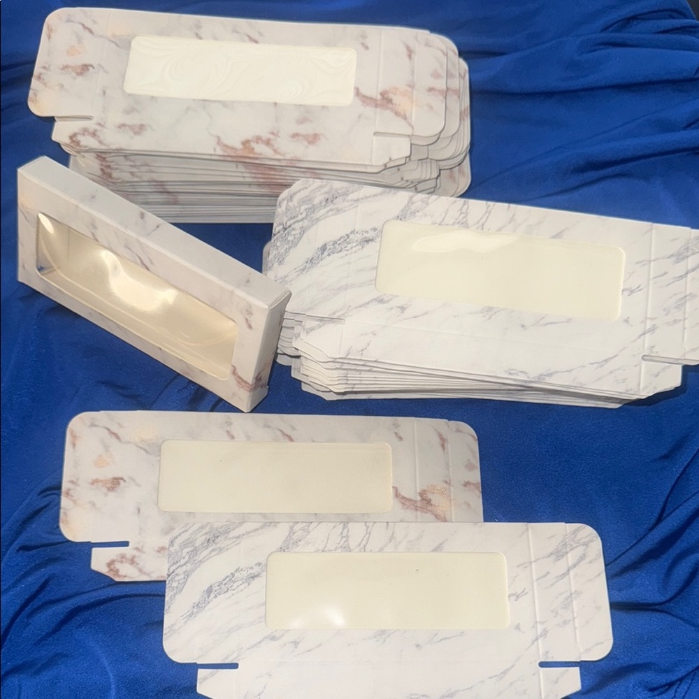 Marble Print Eyelash Packaging Boxes